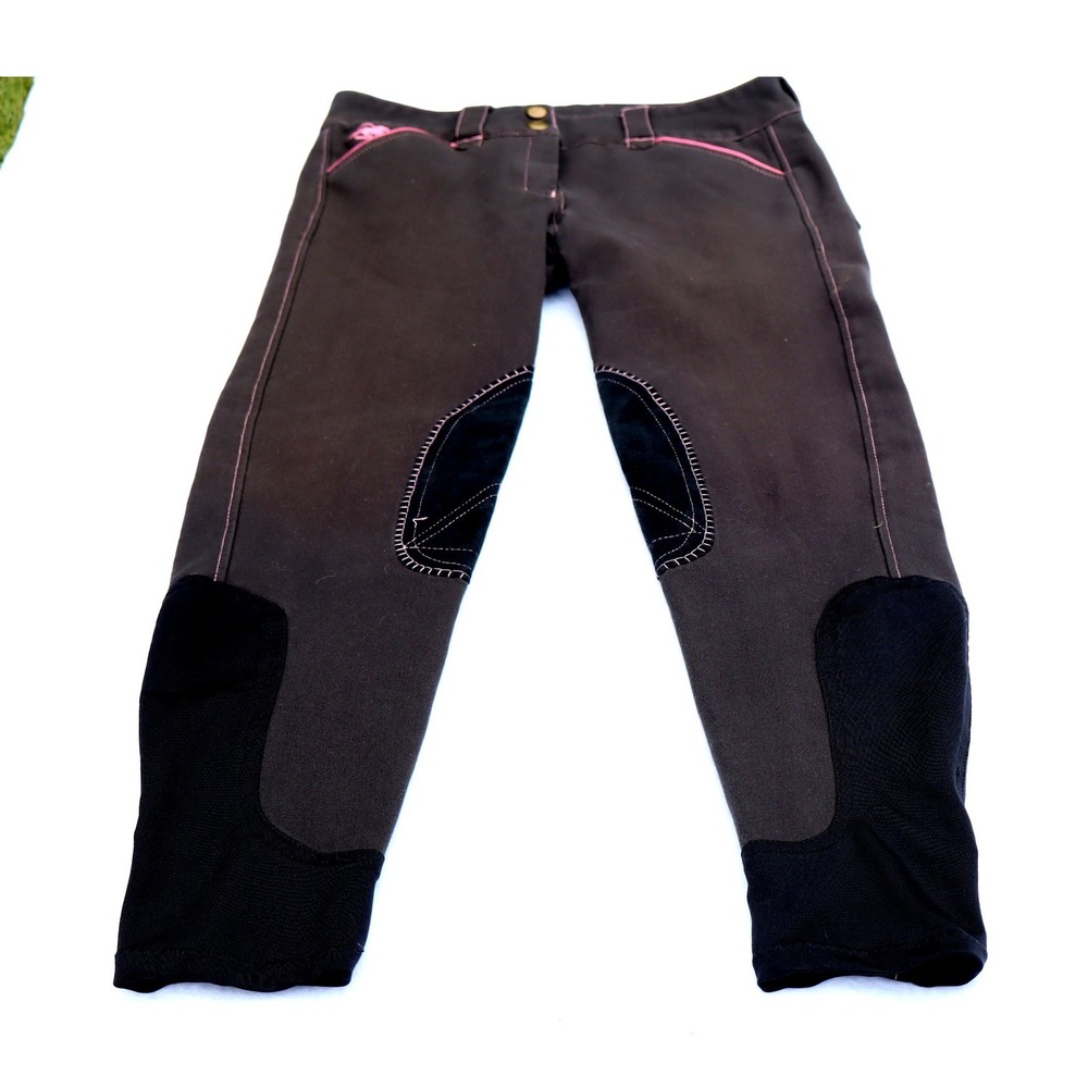 Piper by SmartPak Womens KneePatch Breeches BrownPink  Equestrian Pants size 24L